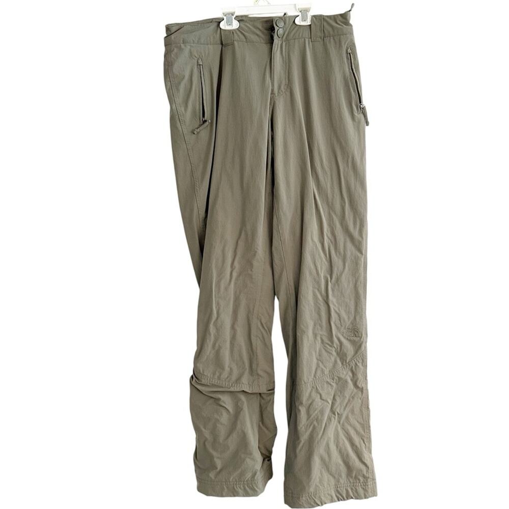 The North Face Insulated Quilted Hiking Outdoor Pants Olive Green Size 8